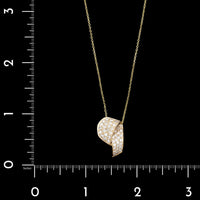 14K Yellow Gold Estate Diamond Pendant Necklace