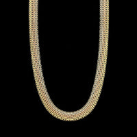 18K Tricolor Gold Estate Fancy Link Necklace