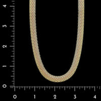 18K Tricolor Gold Estate Fancy Link Necklace