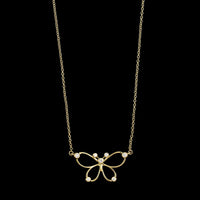 Tiffany & Co. 18K Yellow Gold Estate Diamond Butterfly Necklace