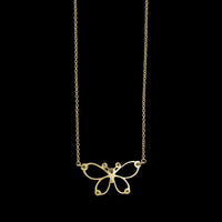 Tiffany & Co. 18K Yellow Gold Estate Diamond Butterfly Necklace