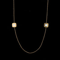 Roberto Coin 18K Rose Gold Estate Mother of Pearl and Diamond Pois Moi Station Necklace