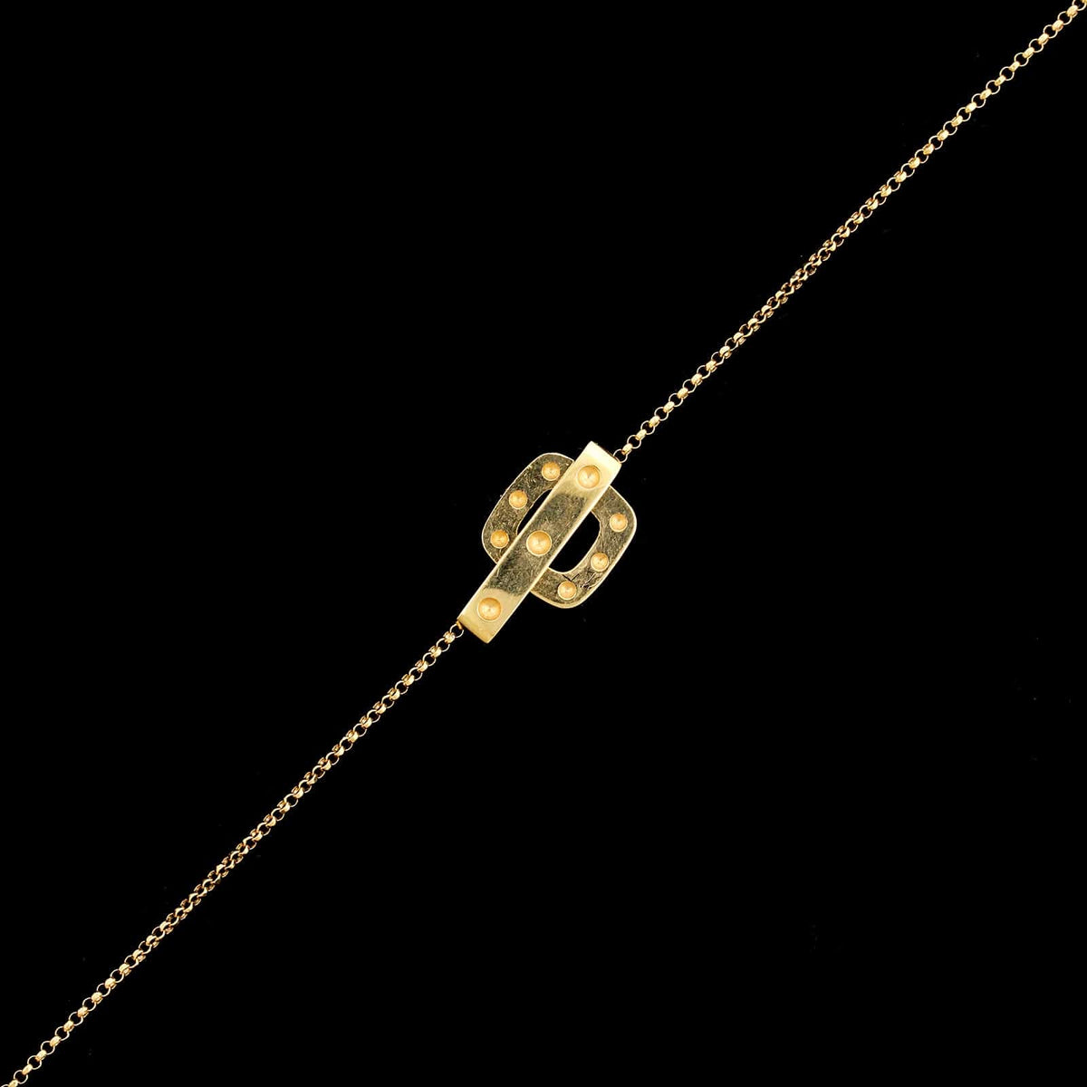 Roberto Coin 18K Rose Gold Estate Mother of Pearl and Diamond Pois Moi Station Necklace