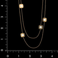 Roberto Coin 18K Rose Gold Estate Mother of Pearl and Diamond Pois Moi Station Necklace