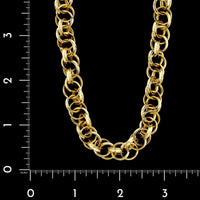 Louis Tamis 18K Yellow Gold Multi Link Toggle Necklace