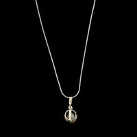14K White Gold Estate Cultured Tahitian Pearl and Diamond Pendant Necklace