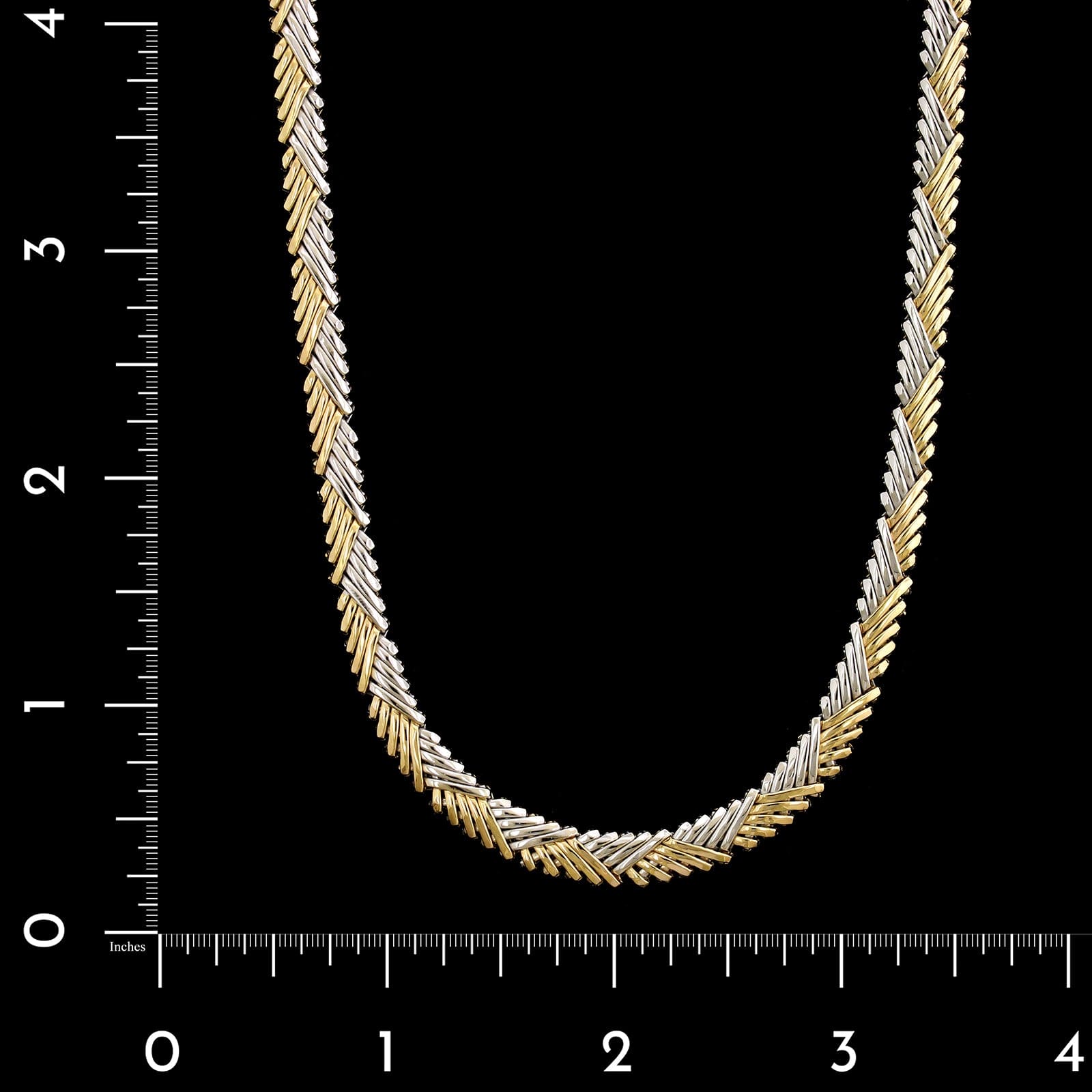 14K Two-tone Golf Estate Fancy Link Chain – Long's Jewelers