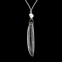 Gabriella Kiss 14K Yellow Gold Estate Rock Crystal Bean Necklace