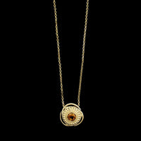 14K Yellow Gold Estate Citrine Pendant Necklace
