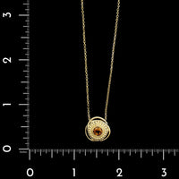 14K Yellow Gold Estate Citrine Pendant Necklace