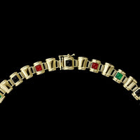 14K Yellow Gold Estate Hardstone Necklace