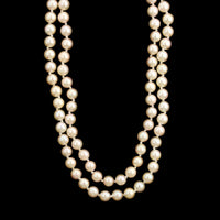 14K Yellow Gold Estate Cultured Pearl Lion's Head Necklace