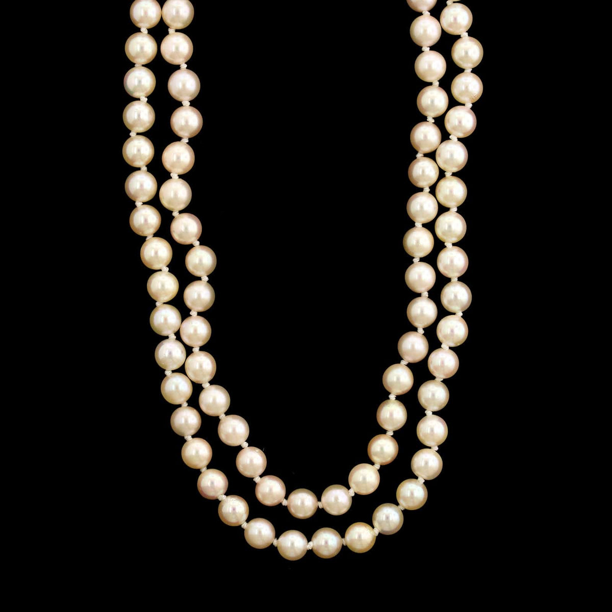 14K Yellow Gold Estate Cultured Pearl Lion's Head Necklace
