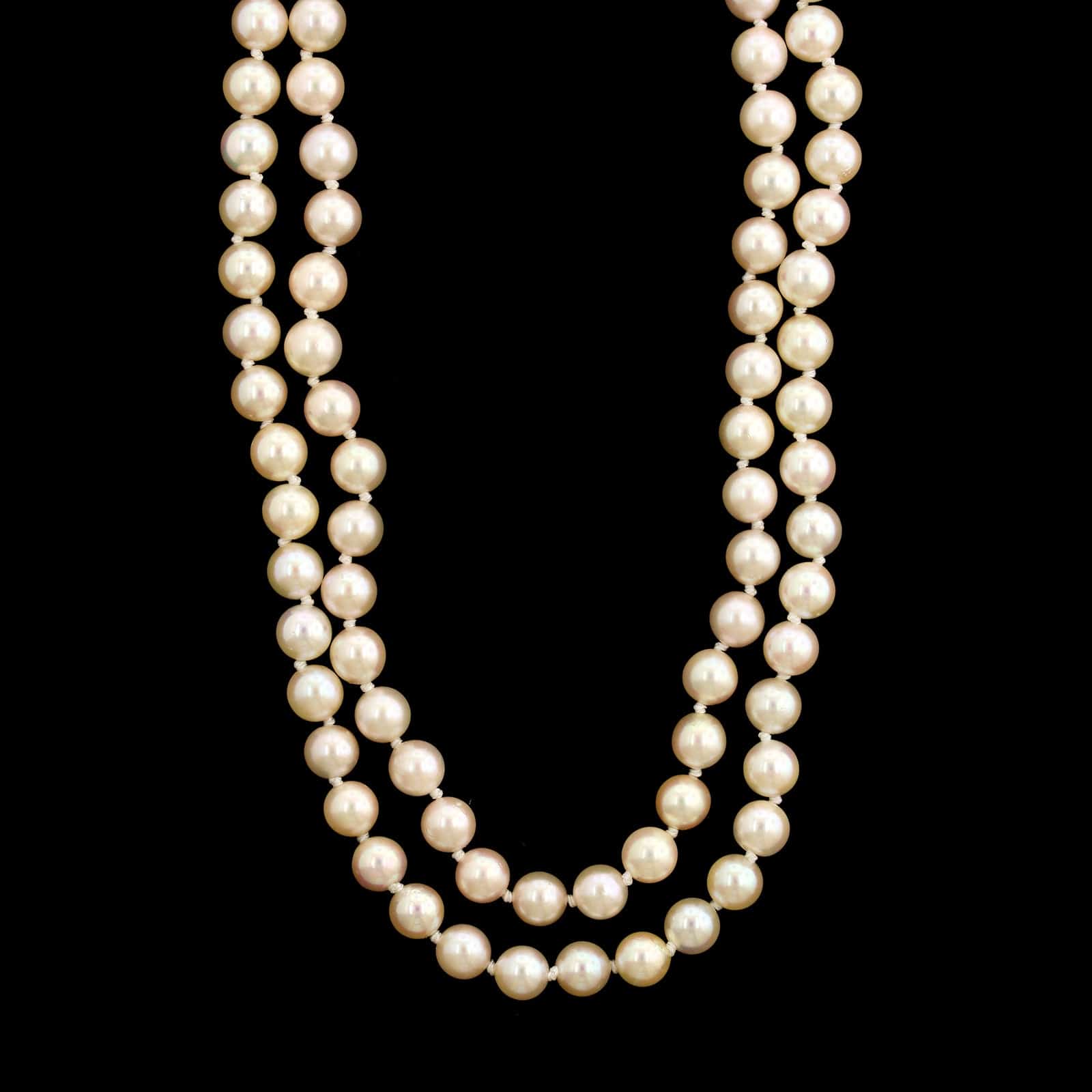 14K Yellow Gold Estate Cultured Pearl Lion's Head Necklace