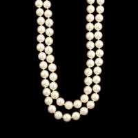 Mikimoto 18K Yellow Gold Estate Double Strand Necklace