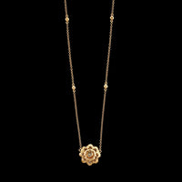 18K Rose Gold Estate Diamond Pendant Necklace