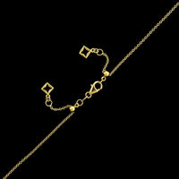 18K Yellow Gold Estate Diamond Halo Pendant Necklace
