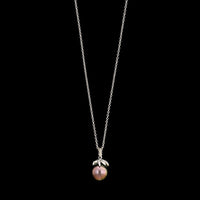 Tiffany & Co. Platinum Estate Tahitian Pearl and Diamond Fireworks Pendant Necklace