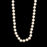 14K White Gold Estate Cultured Pearl Necklace