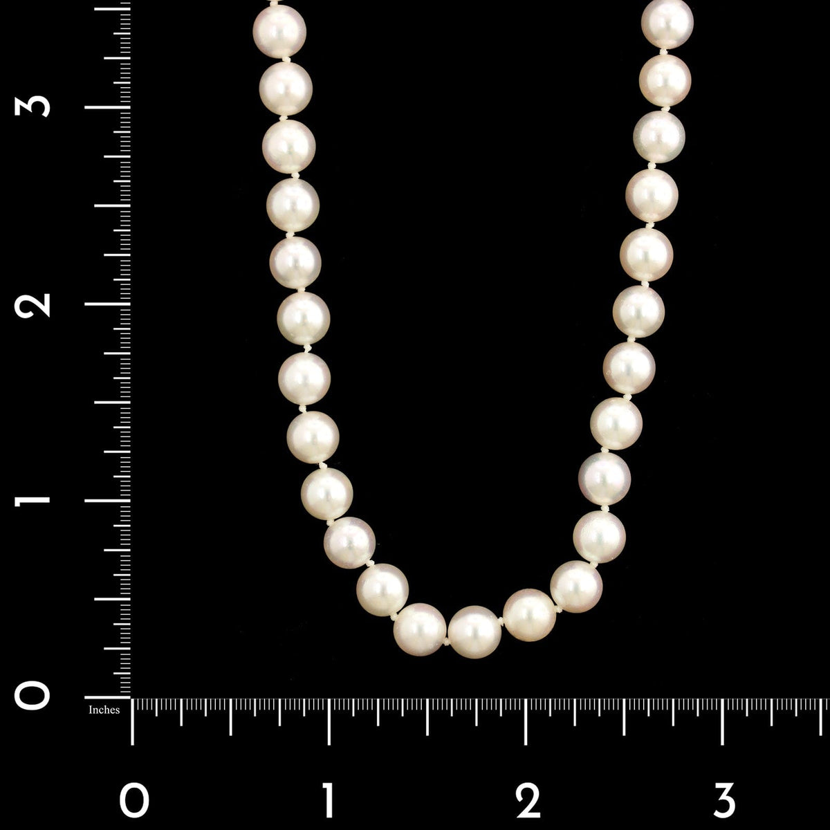 14K White Gold Estate Cultured Pearl Necklace