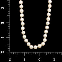 14K White Gold Estate Cultured Pearl Necklace