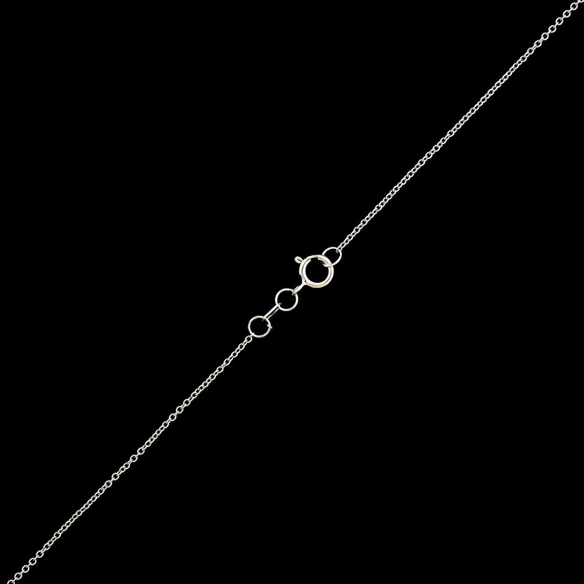 14K White Gold Estate Pink Tourmaline and Diamond Pendant Necklace