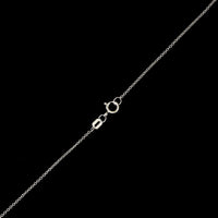 14K White Gold Estate Sapphire and Diamond Pendant Necklace