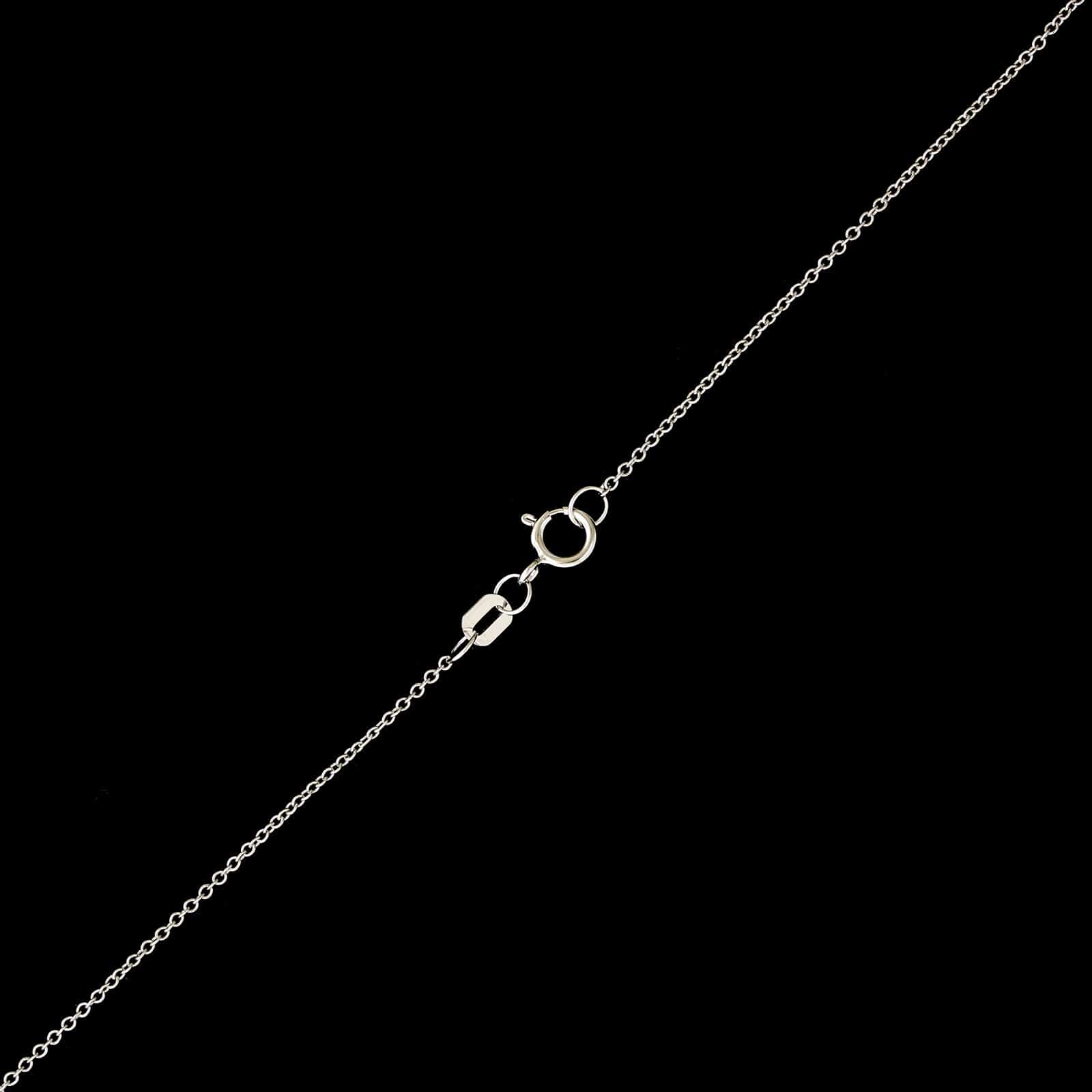 14K White Gold Estate Sapphire and Diamond Pendant Necklace