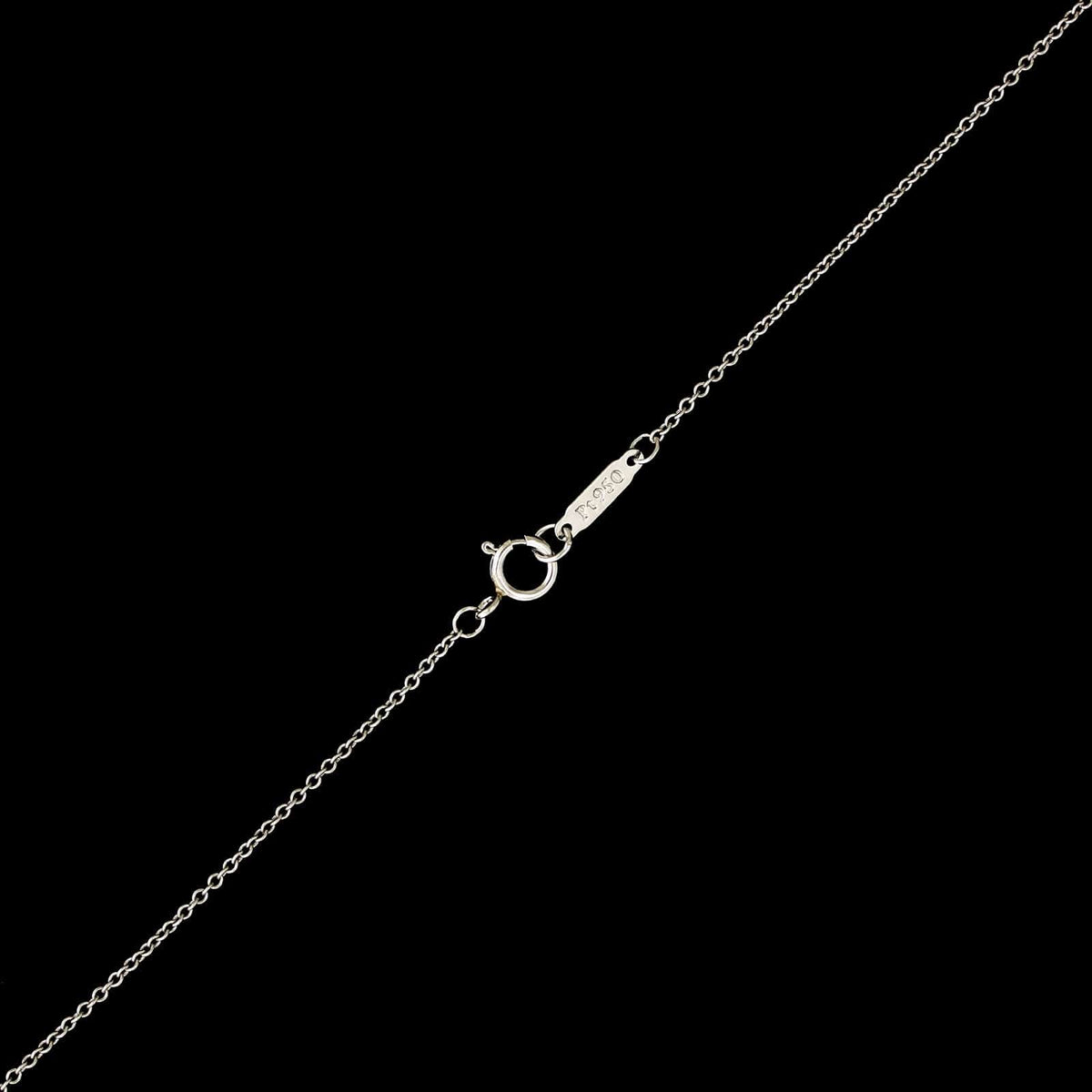 Tiffany &  Co. Platinum Estate Diamond Open Heart Pendant Necklace