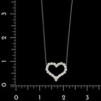 Tiffany &  Co. Platinum Estate Diamond Open Heart Pendant Necklace