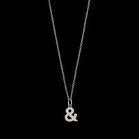 Tiffany & Co. 18K White Gold Estate Diamond Ampersand Pendant Necklace