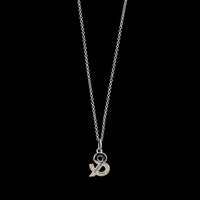 Tiffany & Co. 18K White Gold Estate Diamond Ampersand Pendant Necklace
