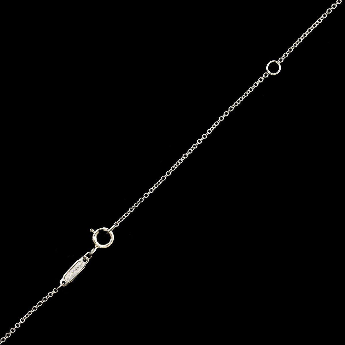 Tiffany & Co. 18K White Gold Estate Diamond Ampersand Pendant Necklace