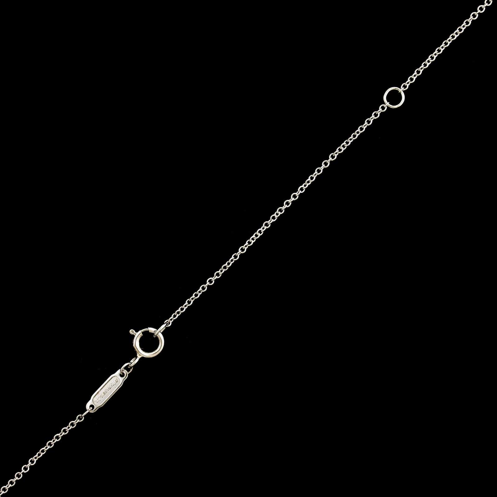 Tiffany & Co. 18K White Gold Estate Diamond Ampersand Pendant Necklace