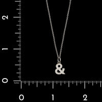 Tiffany & Co. 18K White Gold Estate Diamond Ampersand Pendant Necklace
