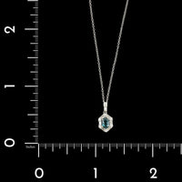 Mark Henry 18K White Gold Alexandrite and Diamond Pendant Necklace