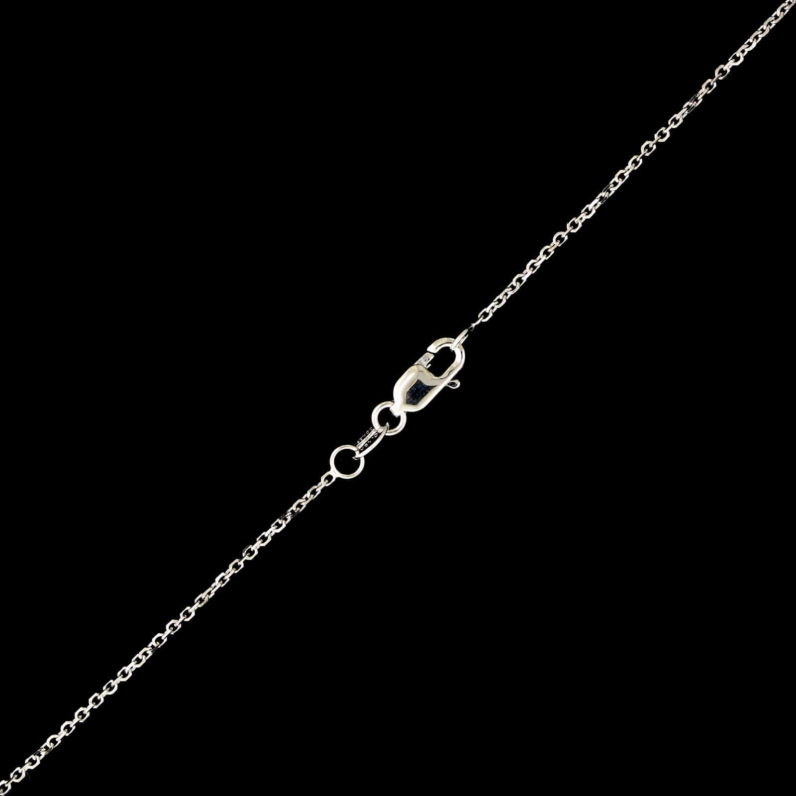 18K White Gold Estate Sapphire and Diamond Pendant Necklace