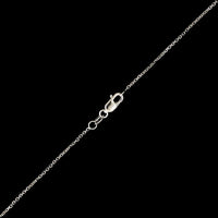 18K White Gold Estate Sapphire and Diamond Pendant Necklace