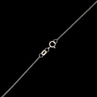 14K White Gold Estate Emerald and Diamond Pendant Necklace