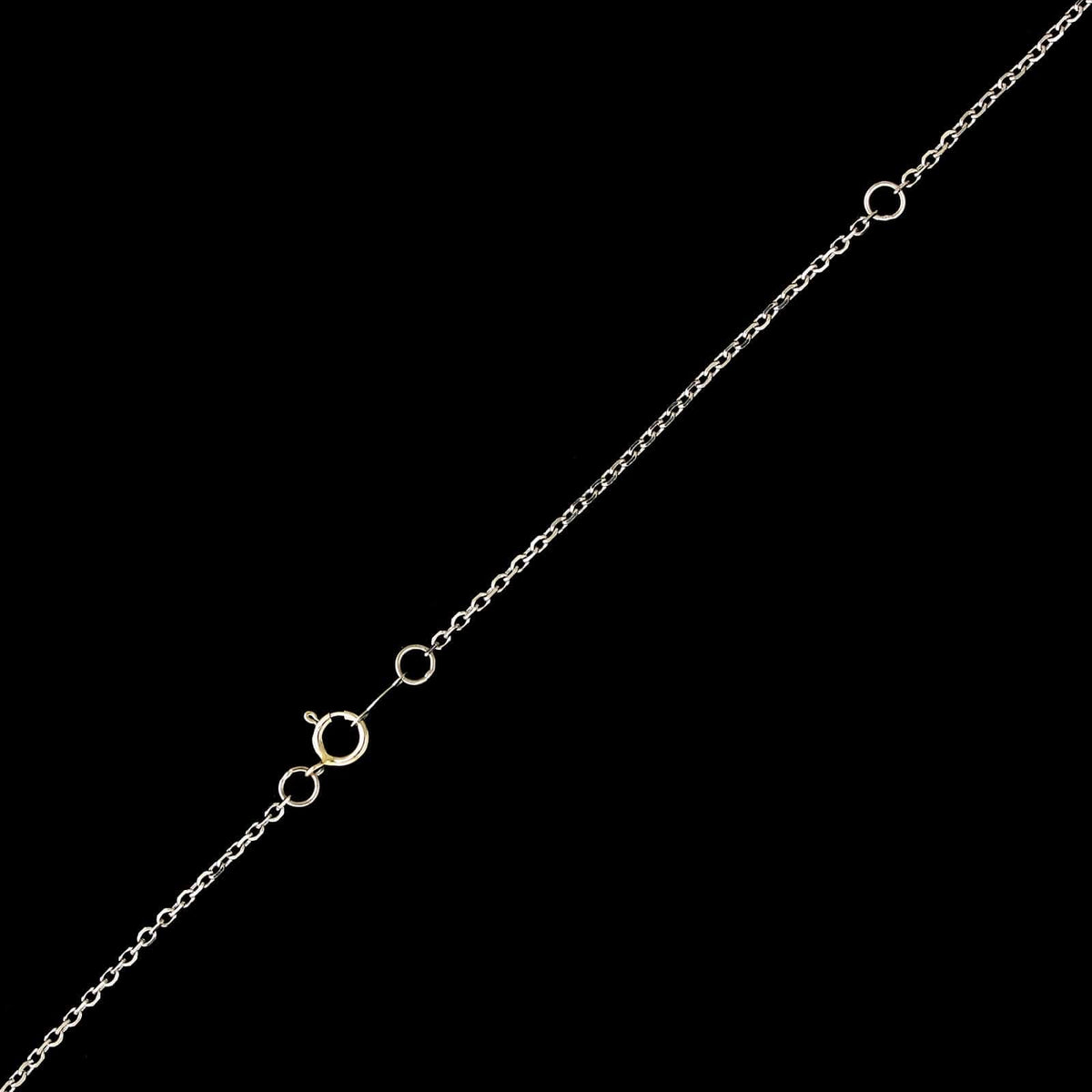 Mikimoto 18K White Gold Estate Pearl and Diamond Pendant Necklace