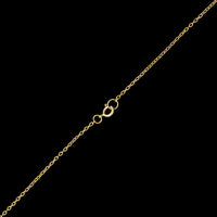 18K Yellow Gold Estate Clothespin Pendant Necklace