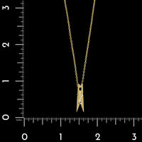 18K Yellow Gold Estate Clothespin Pendant Necklace