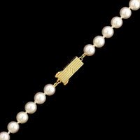 Mikimoto 14K Yellow Gold Estate Pearl Necklace