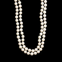Judith Ripka 18K Yellow Gold Estate Pearl Two Row Necklace