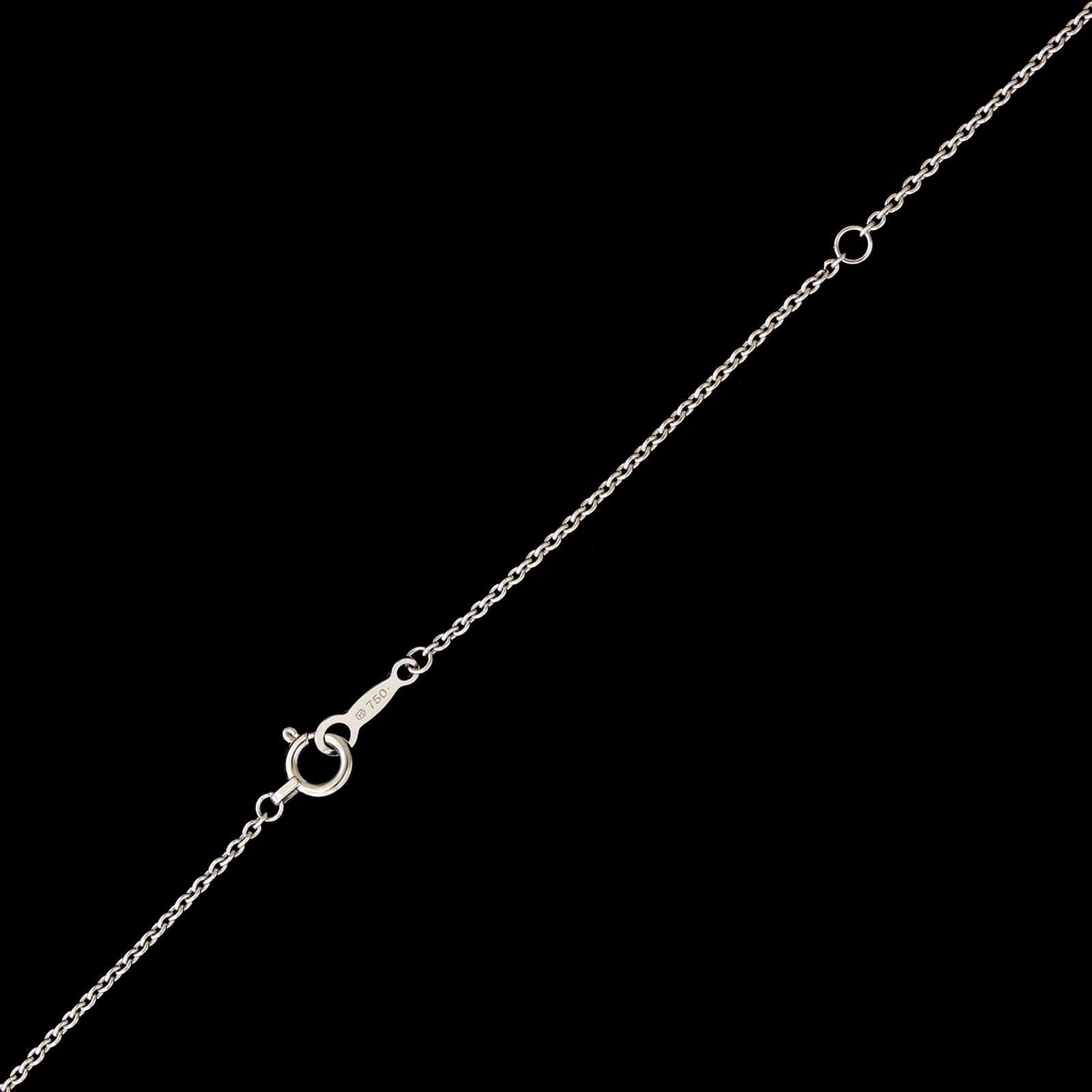 Mikimoto 18K White Gold Estate Black Pearl Pendant Necklace
