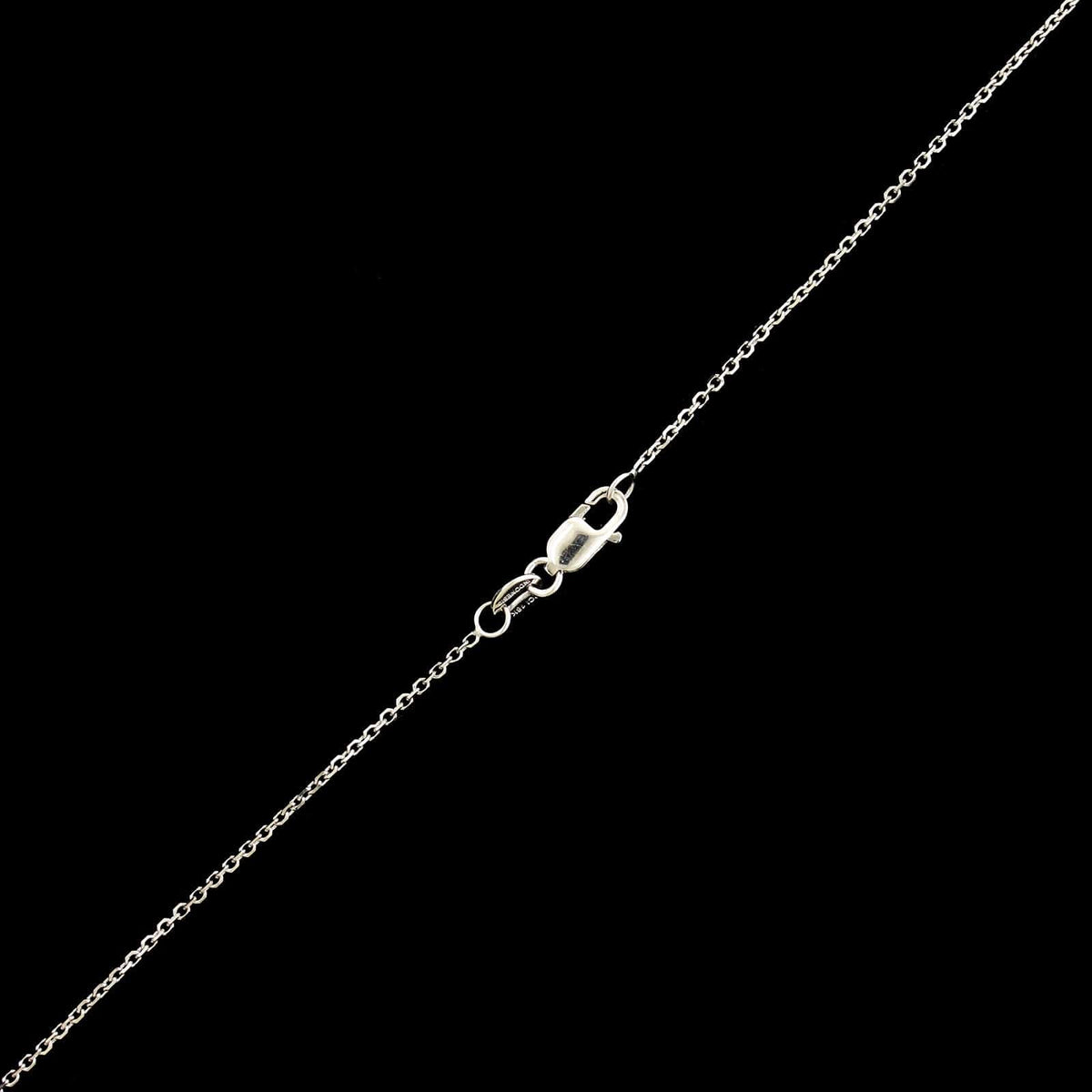 18K White Gold Estate Diamond Circle Pendant Necklace&nbsp;