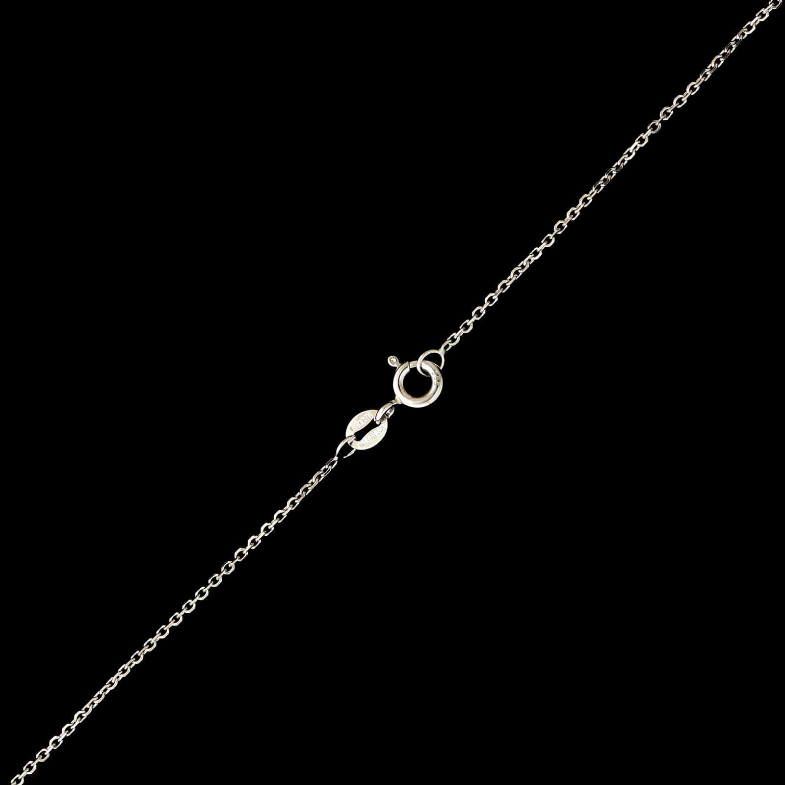 14K White Gold Estate Tahitian Pearl and Diamond Pendant Necklace