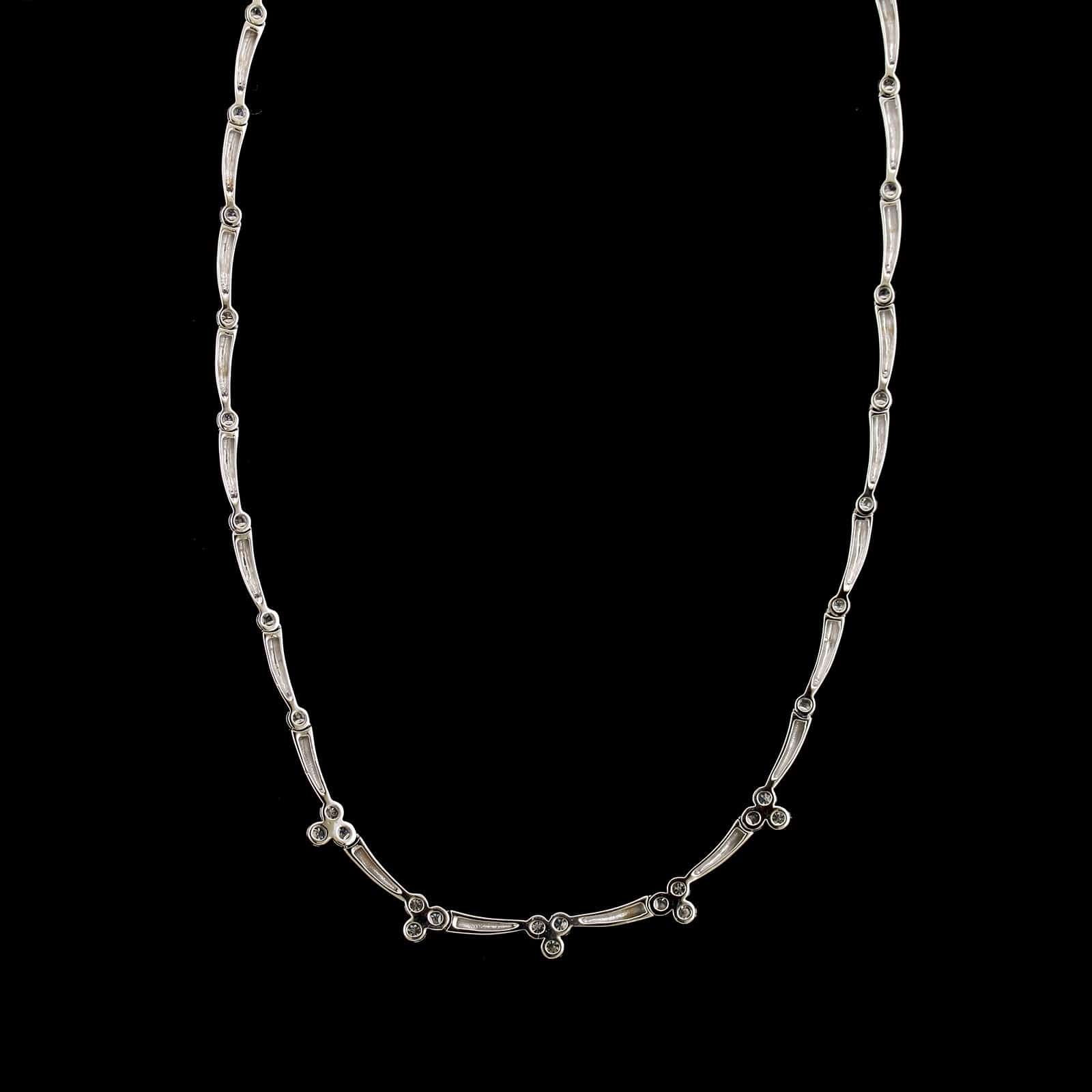 18K White Gold Estate Diamond Necklace