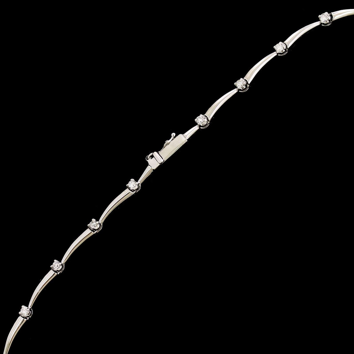 18K White Gold Estate Diamond Necklace