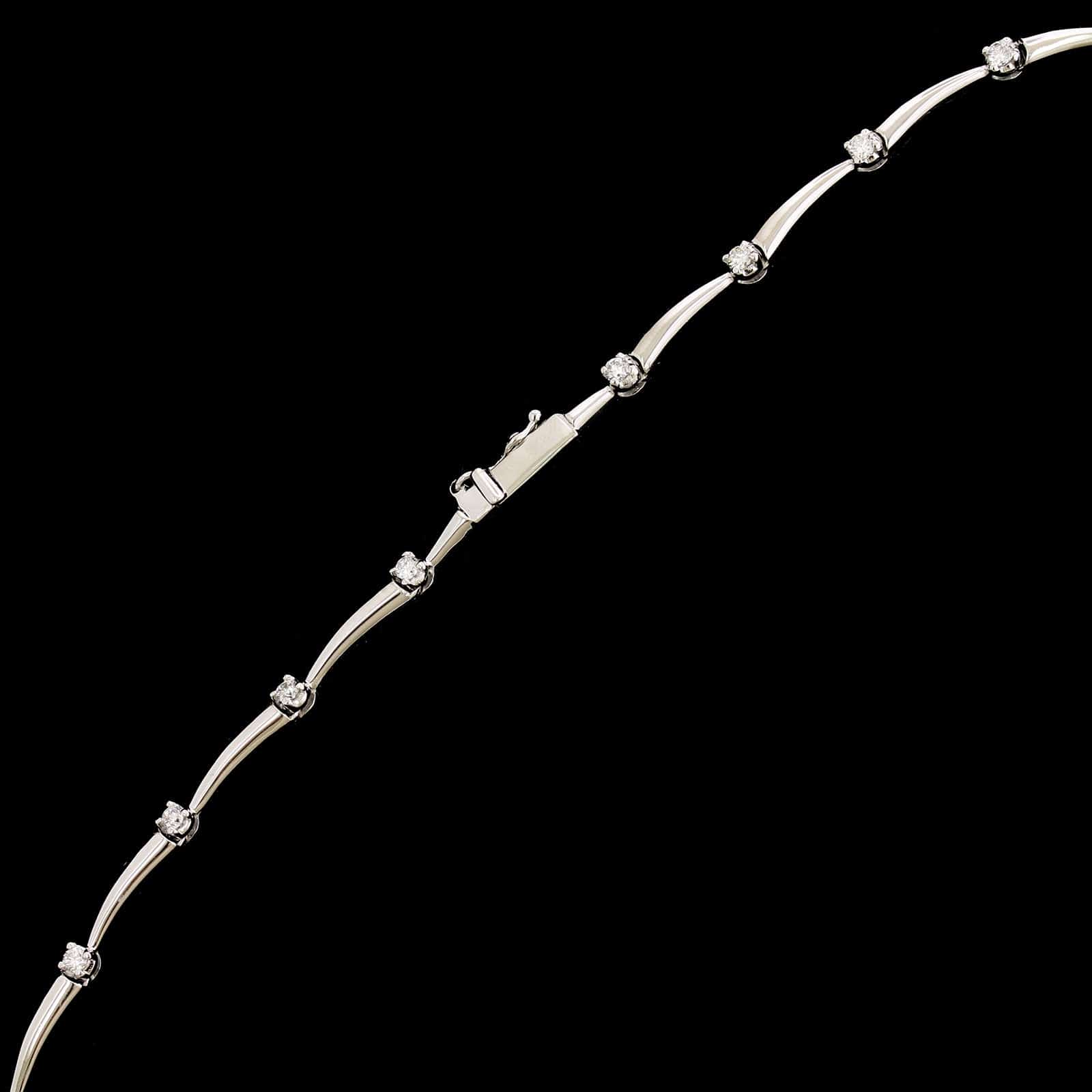 18K White Gold Estate Diamond Necklace